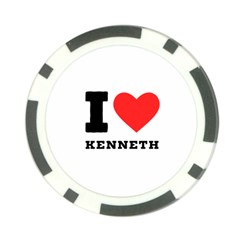 I Love Kenneth Poker Chip Card Guard by ilovewhateva