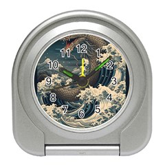 Sea Dragon Kanagawa Sea Monster Travel Alarm Clock by Jancukart
