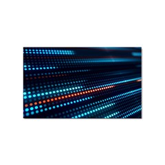 Orange Blue Dot Dots Lines Abstract Abstract Digital Art Sticker (rectangular) by Jancukart