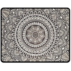 Mandala Circles Drawing Pattern Two Sides Fleece Blanket (medium) by Semog4
