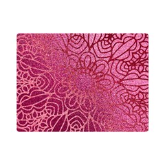Pink Mandala Glitter Bohemian Girly Glitter Premium Plush Fleece Blanket (mini) by Semog4
