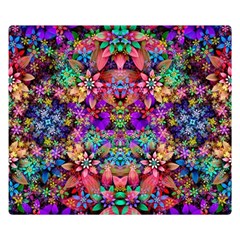 Flower Patterns Abstract Pattern Digital Art Premium Plush Fleece Blanket (small) by Semog4