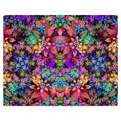 Flower Patterns Abstract Pattern Digital Art Premium Plush Fleece Blanket (medium) by Semog4