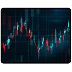 Flag Patterns On Forex Charts Two Sides Fleece Blanket (medium) by Semog4
