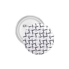 Precision Pursuit: Hunting Motif Black And White Pattern 1 75  Buttons by dflcprintsclothing