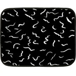 Scribbles Lines Drawing Picture Two Sides Fleece Blanket (Mini) 35 x27  Blanket Back