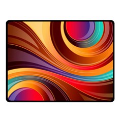 Abstract Colorful Background Wavy Two Sides Fleece Blanket (small) by Semog4