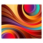 Abstract Colorful Background Wavy Premium Plush Fleece Blanket (Small) 50 x40  Blanket Front