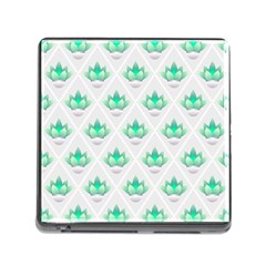 Plant Pattern Green Leaf Flora Memory Card Reader (square 5 Slot) by Semog4