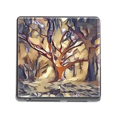 Tree Forest Woods Nature Landscape Memory Card Reader (square 5 Slot) by Semog4