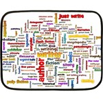 Writing Author Motivation Words Two Sides Fleece Blanket (Mini) 35 x27  Blanket Front