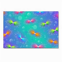 Non Seamless Pattern Blues Bright Postcard 4 x 6  (pkg Of 10) by Ravend