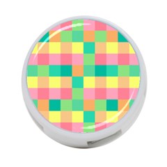 Checkerboard-pastel-squares- 4-port Usb Hub (two Sides) by Semog4
