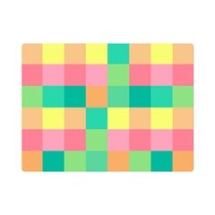 Checkerboard-pastel-squares- Premium Plush Fleece Blanket (mini) by Semog4