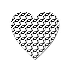 Diagonal-stripe-pattern Heart Magnet by Semog4