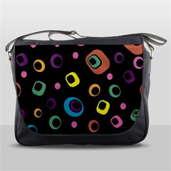 Abstract-background-retro-60s-70s Messenger Bag by Semog4