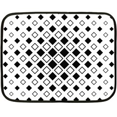 Square-diagonal-pattern-monochrome Two Sides Fleece Blanket (mini) by Semog4