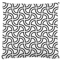 Pattern-monochrome-repeat- Large Premium Plush Fleece Cushion Case (two Sides) by Semog4