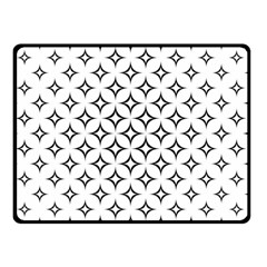 Star-curved-pattern-monochrome Two Sides Fleece Blanket (small) by Semog4
