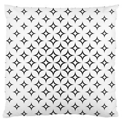 Star-curved-pattern-monochrome Large Premium Plush Fleece Cushion Case (two Sides) by Semog4