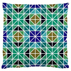 Mosaic-triangle-symmetry- Large Premium Plush Fleece Cushion Case (two Sides) by Semog4