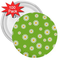 Daisy-flowers-floral-wallpaper 3  Buttons (100 Pack)  by Semog4