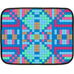 Checkerboard-squares-abstract Two Sides Fleece Blanket (mini) by Semog4