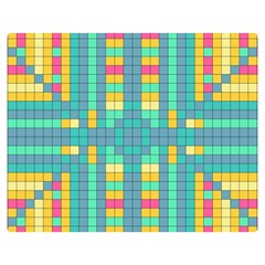 Checkerboard-squares-abstract- Premium Plush Fleece Blanket (medium) by Semog4