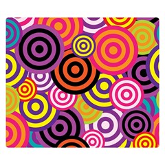 Abstract-circles-background-retro Premium Plush Fleece Blanket (small) by Semog4