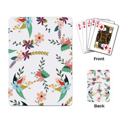 Floral-backdrop-pattern-flower Playing Cards Single Design (rectangle) by Semog4