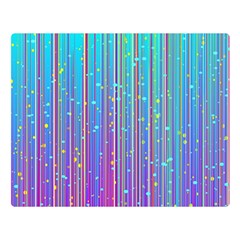 Blue Magenta Speckles Line Premium Plush Fleece Blanket (large) by Semog4