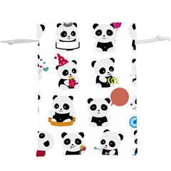 Playing Pandas Cartoons Lightweight Drawstring Pouch (xl) by Semog4