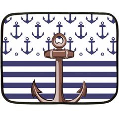 Anchor Background Design Two Sides Fleece Blanket (mini) by Semog4