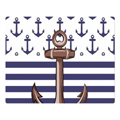 Anchor Background Design Premium Plush Fleece Blanket (large) by Semog4