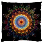 Colorful Prismatic Chromatic Large Premium Plush Fleece Cushion Case (Two Sides) Back