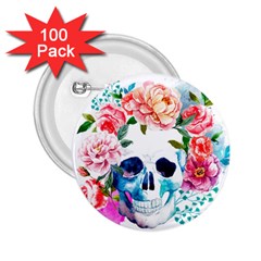 Day Of The Dead Skull Art 2 25  Buttons (100 Pack)  by Salman4z
