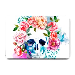 Day Of The Dead Skull Art Small Doormat by Salman4z