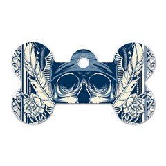 Skull Drawing Dog Tag Bone (two Sides) by Salman4z