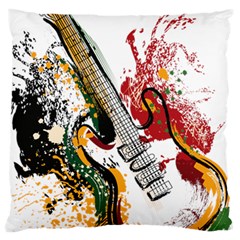 Electric Guitar Grunge Standard Premium Plush Fleece Cushion Case (two Sides) by Salman4z