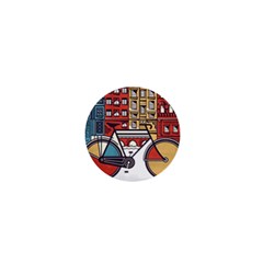 Amsterdam Graphic Design Poster Illustration 1  Mini Buttons by Salman4z