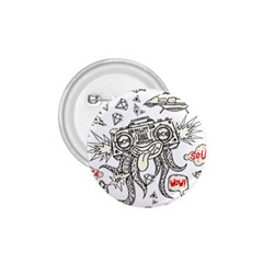 Drawing Clip Art Hand Painted Abstract Creative Space Squid Radio 1 75  Buttons by Salman4z