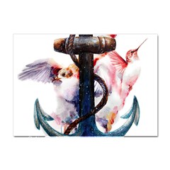 Anchor Watercolor Painting Tattoo Art Anchors And Birds Crystal Sticker (a4) by Salman4z