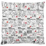 White Printer Paper With Text Overlay Humor Dark Humor Infographics Large Cushion Case (Two Sides) Back