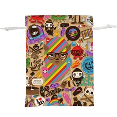 Multicolored Doodle Art Wallpaper Lightweight Drawstring Pouch (xl) by Salman4z