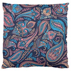 Background Ornament Paisley Large Premium Plush Fleece Cushion Case (two Sides) by Salman4z