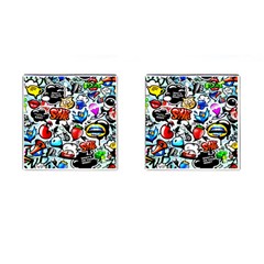Graffiti Art Cartoon Comic Cufflinks (square) by Salman4z