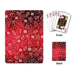Christmas Pattern Red Playing Cards Single Design (rectangle) by Salman4z