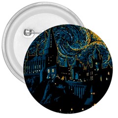 Hogwarts Castle Van Gogh 3  Buttons by Salman4z