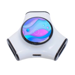 Colorful Blue Purple Wave 3-port Usb Hub by Salman4z