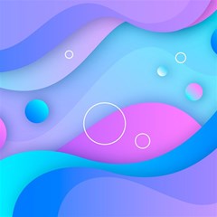 Colorful Blue Purple Wave Play Mat (square) by Salman4z